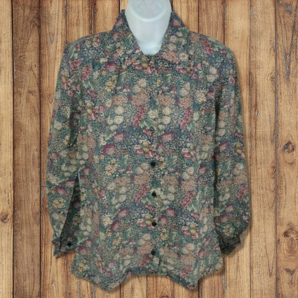 Vintage 1970's Lady Maverick BOHO Floral Top